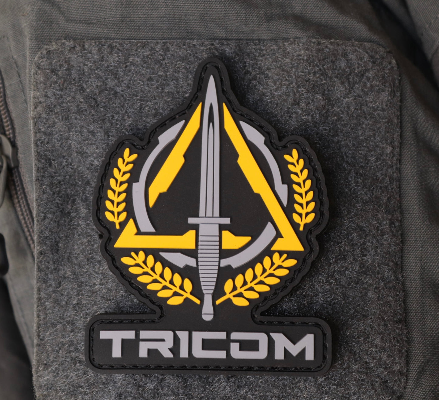 Yellow Tricom Logo Velcro Patch