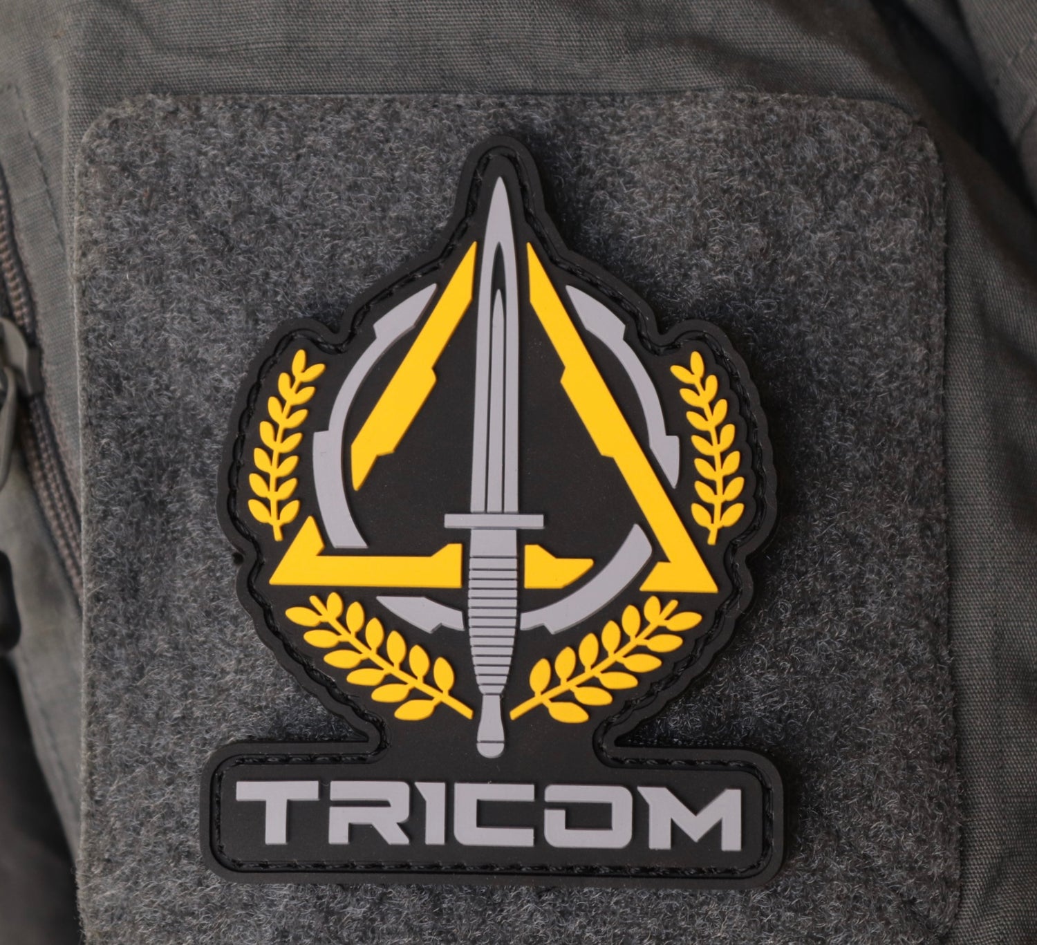 Yellow Tricom Logo Velcro Patch