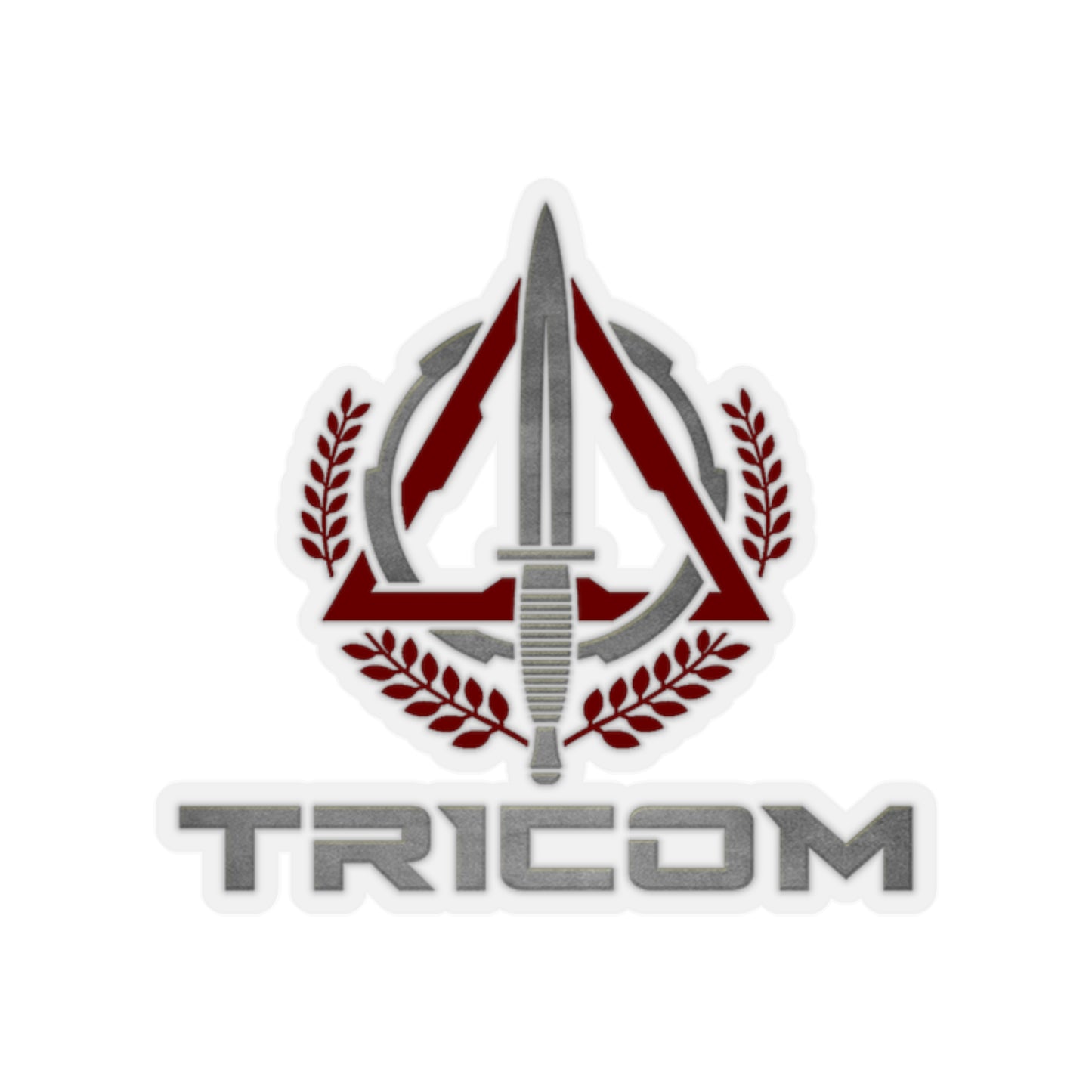 Red TRICOM Logo Kiss-Cut Stickers