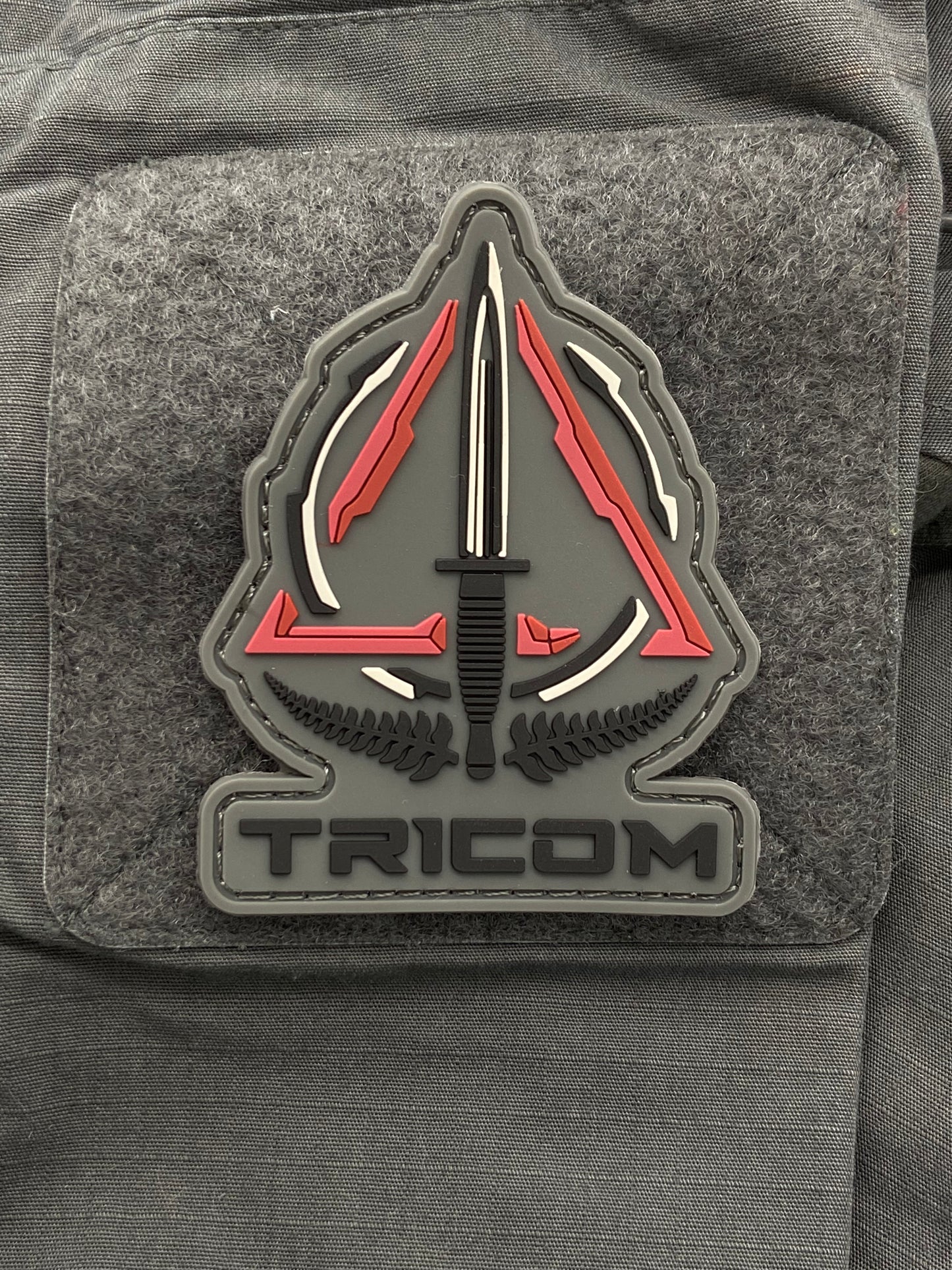 Red Tricom Logo Velcro Patch